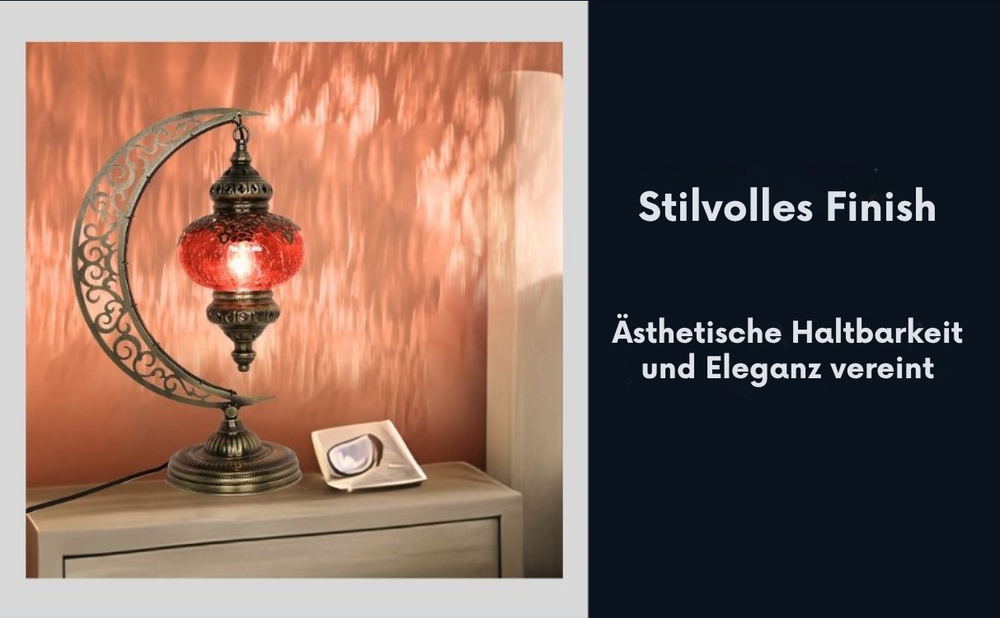 Türkische Mosaiklampe Glas | Marokkanische Vintage Tischleuchtung