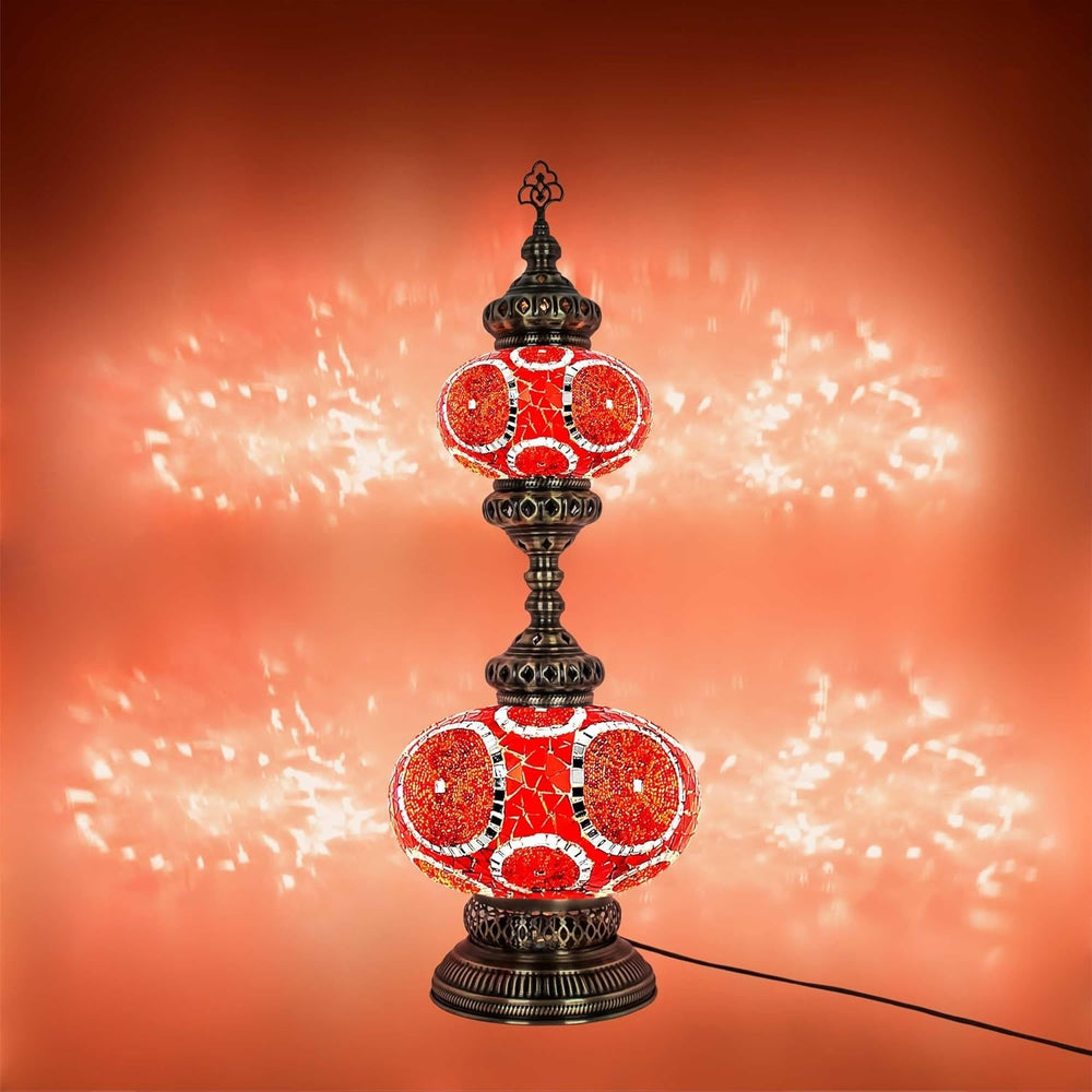 Handgefertigte Türkische Mosaiklampe | Marokkanische Bunte Tischlampe Deko