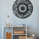 Kufi Besmele Metall Wanduhr Islamische Uhr Arabisch 40x40 cm Wanddeko