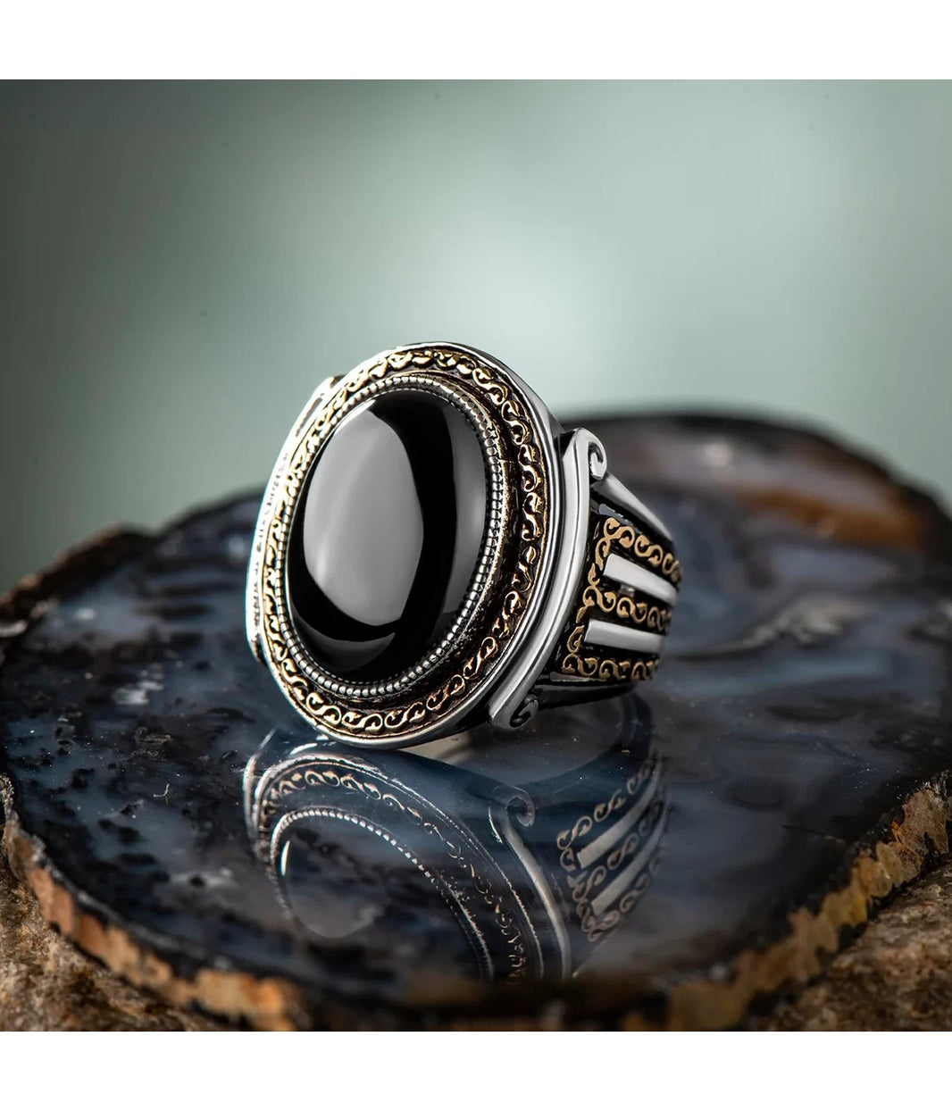 925er Silber mit roten Onyx-Stein handgefertigte Ringe für Frauen und Männer