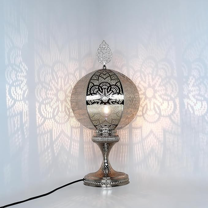 Türkische Tischlampe | Marokkanische Boho Vintage Tiffany Stil Buntglas Lampe