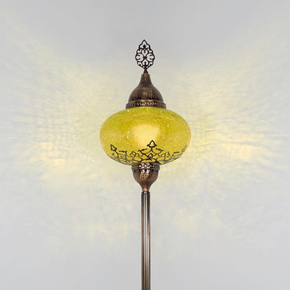 Türkische Stehlampe im Mosaik-Tiffany Stil | Glaslampen Boho Vintage Design