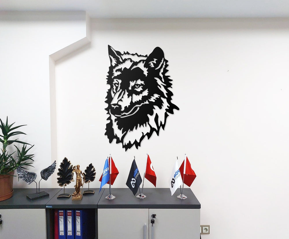 Wolf Metall Wandbild 40x57 & 60x85 cm – Tier Motiv Wanddekor