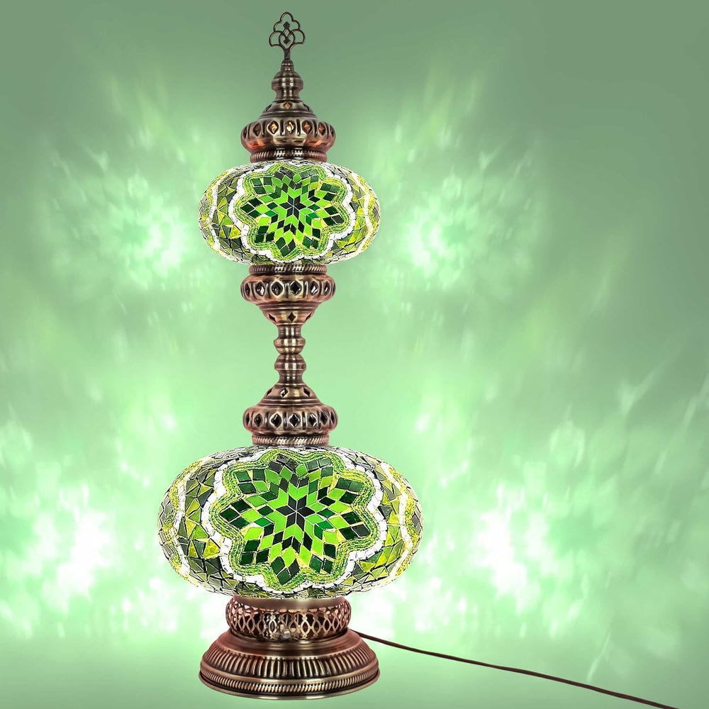 Handgefertigte Türkische Mosaiklampe | Marokkanische Bunte Tischlampe Deko