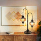 Türkische 2-Kugel Rissglaslampe | Marokkanisch Mosaik Tiffany Stil Lampe