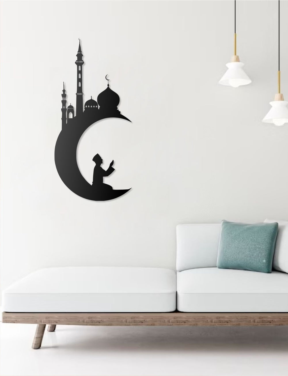 Betender Mann Moschee Motiv Islamisches Metall Wandbild