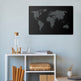 Weltkarte Wandbild Punkt-Design 50x76 & 70x90 cm – Modernes Wanddekor