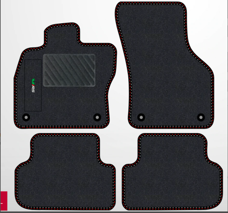 Fußmattensatz Autoteppich Automatten Leder für Skoda Fabia 1 1999-2007