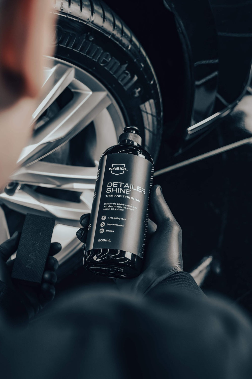 Nasiol DetailerShine - Gummi Reifen Pflege Auffrischer mit Nano Abperleffekt - 5