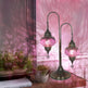 Türkische 2-Kugel Rissglaslampe | Marokkanisch Mosaik Tiffany Stil Lampe