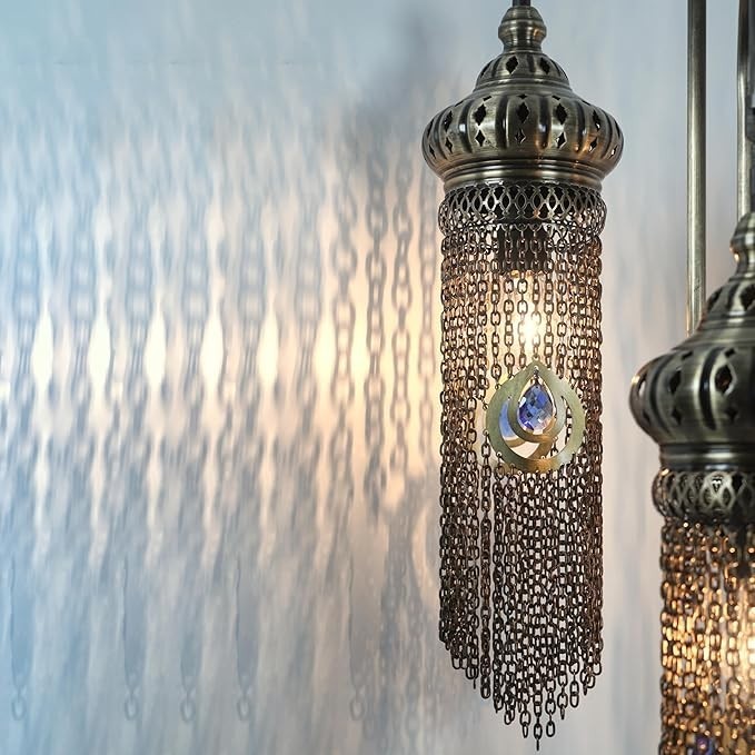 Türkische Boho Mosaik Stehlampe | Marokkanische Vintage Schwanenhals Lampe