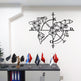 Weltkarte Wandbild Kompass 50x75 & 70x90 cm – Einteiliges Wanddekor