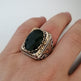 925er Silber mit  grüner Zirkonstein handgefertigte Ringe für Frauen und Männer