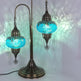 Türkische 2-Kugel Rissglaslampe | Marokkanisch Mosaik Tiffany Stil Lampe