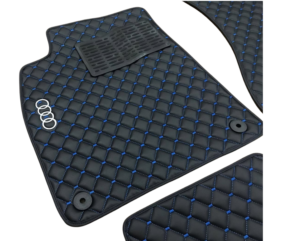 Fußmattensatz Autoteppich Automatten Leder für Audi A4 B5 B6 B7 B8 B9 Sline RS4