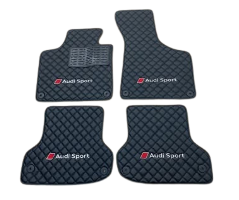 Autofußmatten für Audi A1 GBA 8X Sline Autoteppich Automatten Velours/Leder