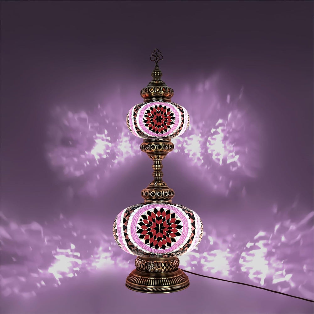 Handgefertigte Türkische Mosaiklampe | Marokkanische Bunte Tischlampe Deko