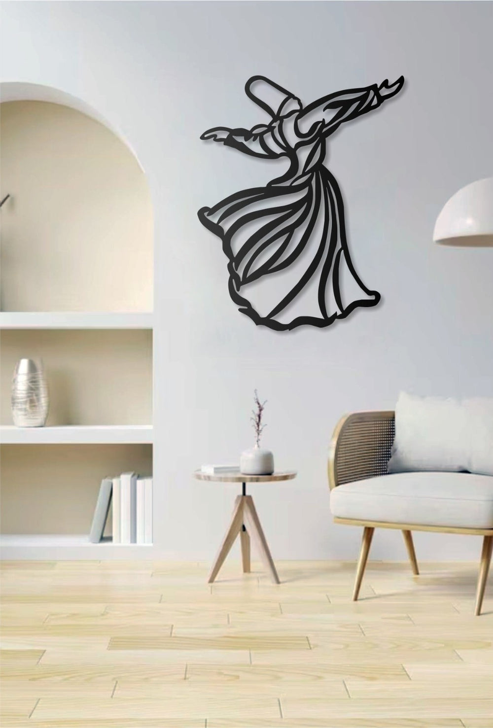 Hz. Mevlana Semazen Metall Wandbild Islamische Deko Sufi Kunst Oriental