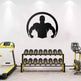 Fitness GYM Box Wandbild Sporthalle 75x62 cm – Metall Wanddekor