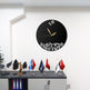 Metall Wanduhr Modern Zahlendesign 40x40 cm Dekorative Uhr Wanddeko