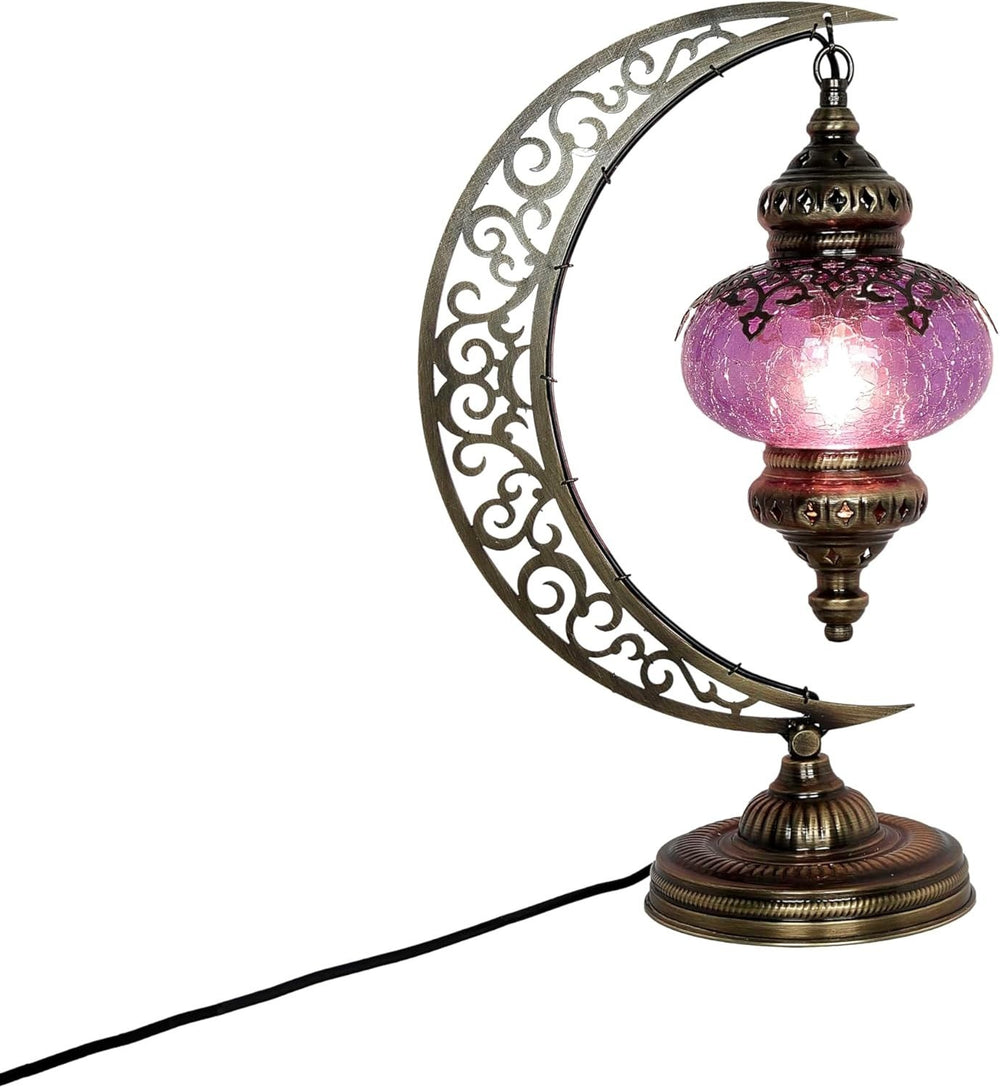 Türkische Mosaiklampe Glas | Marokkanische Vintage Tischleuchtung