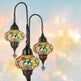 Türkische Mosaik Tischlampe 3 Kugeln | Marokkanische Vintage Lampe Deko