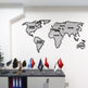 🌍 Metall Weltkarte Wandbild 3-teilig Parçalı 50x100 70x120 Handarbeit