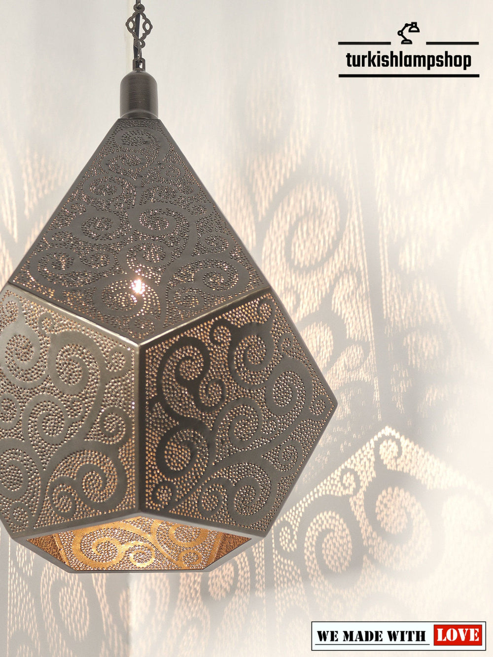 Hanging Lamp Diamond Shape