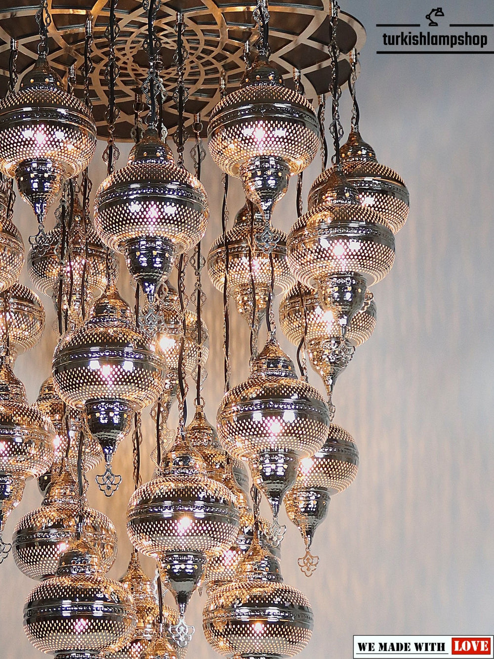 Moroccan Chandelier Nickel Color 