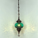 Bunte Türkische Glas Hängelampe - Orientalische Wohnzimmer Pendelleuchte