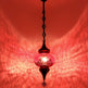 Turkish Glass Living Room Hanging Lamp Red Color