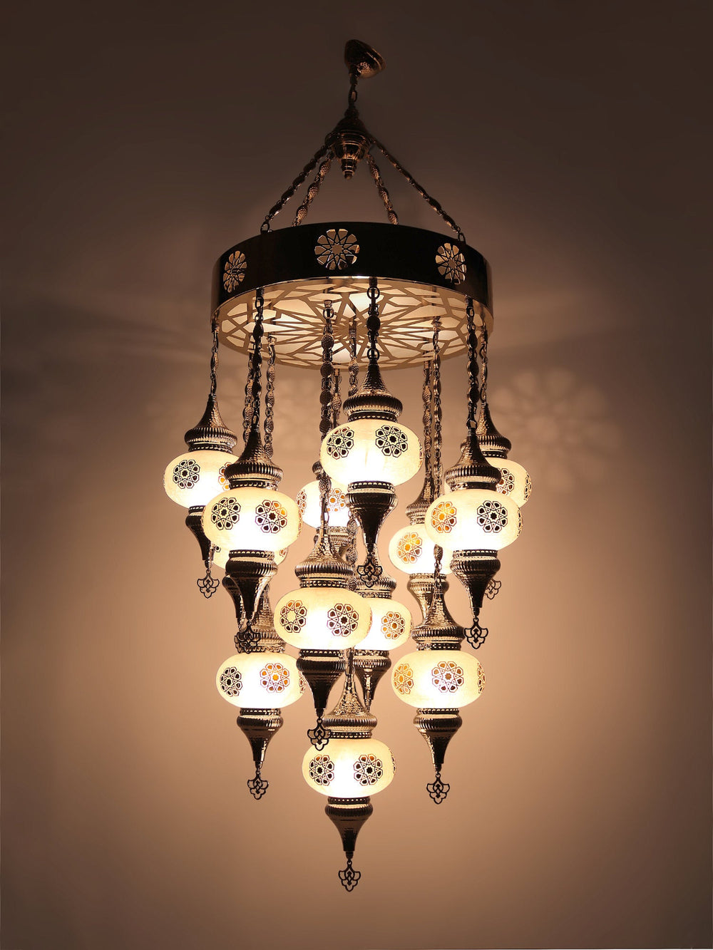 Turkish Chandelier 13-Globe SeljukPattern 