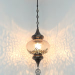 Turkish Design Hanging Lamp Cracked Glass Laser Cut Pattern