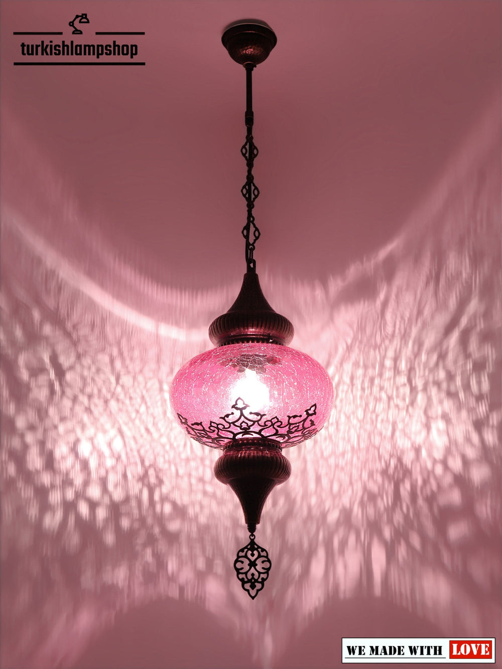 Pink color hanging light