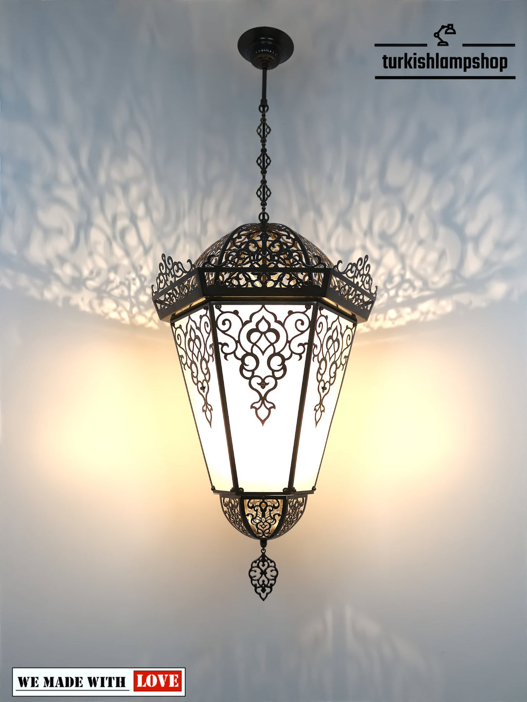 Turkish Pattern Lantern Pendant Lamp Laser Cut Light