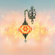 Orange flower color mosaic wall sconce lamp