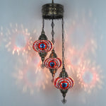 Turkish Mosaic Chandelier 3 Globe 