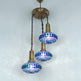 Stained Glass Chandelier 3-Globe Turkish Ceiling Light