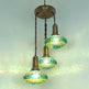 Stained Glass Chandelier 3-Globe Turkish Ceiling 