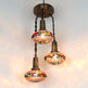 Stained Glass Chandelier 3-Globe Turkish