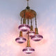 Turkish Mosaic Chandelier 5-Globe Short Model 