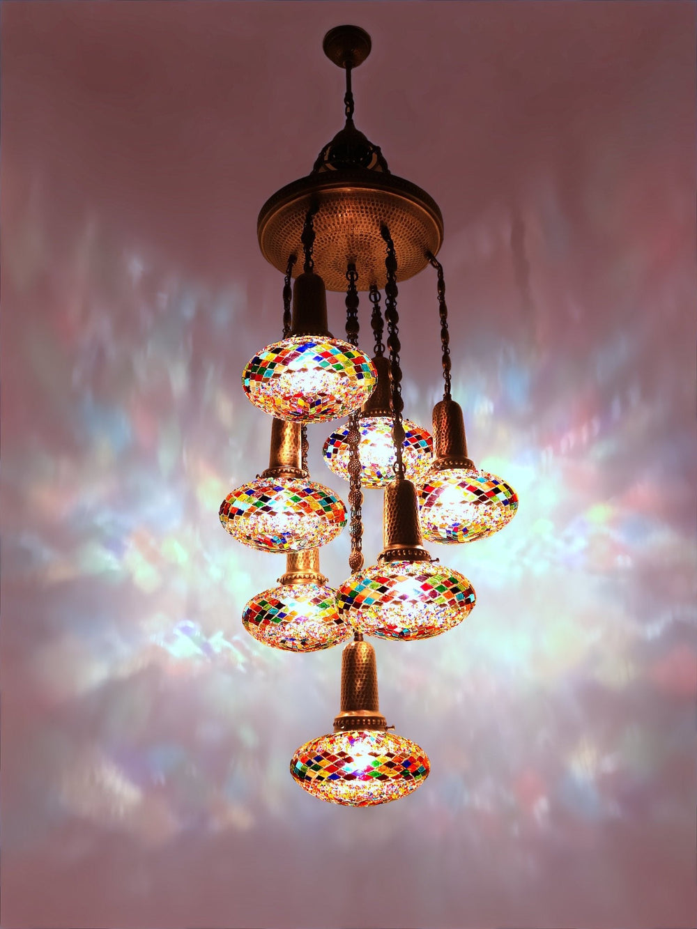 Turkish Sultan Design Mosaic Chandelier 