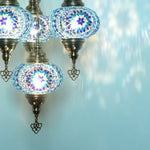 Türkischer Mosaik Kronleuchter - 5 Kugel Pendelleuchten Orientalische Lampe