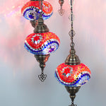 Türkischer Mosaik Kronleuchter - 3 Kugeln Orientalische Deckenleuchte