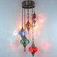 Turkish Mosaic Chandelier 5 Globe Sprial Design