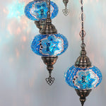 Türkischer Mosaik Kronleuchter - 3 Kugeln Orientalische Deckenleuchte