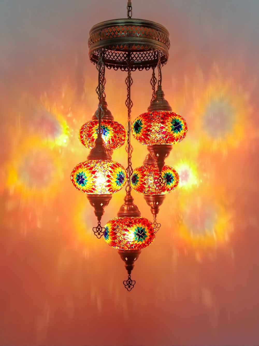  5 Globe Chandelier