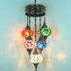 Turkish Mosaic Chandelier 5 Globe Pendant Lights