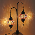 Mosaic Bedside Lamp 2 Globe Turkish Table Lamp