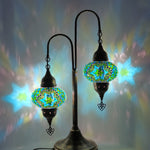Mosaic Bedside Lamp 2 Globe Turkish Table Lamp